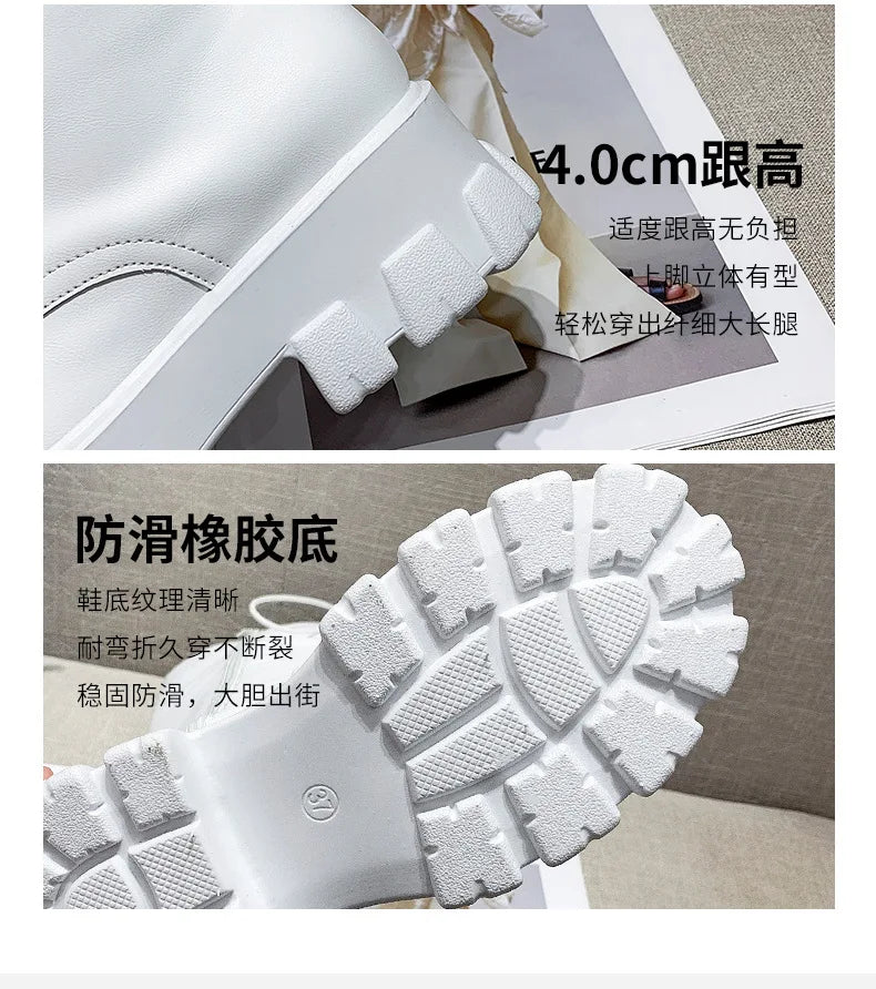 High Boots for Women 2025 New Women's Boots Fashion Womens Casual Shoes Wear-resistant Non-slip Women Platform Shoes Botas Mujer