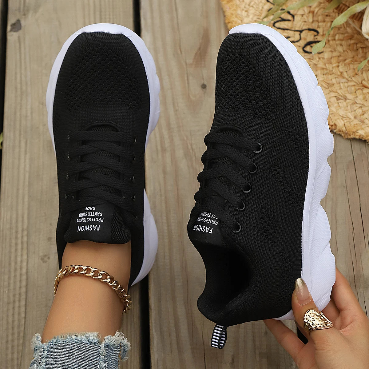 2024 Women Sport Shoes Fashion Platform Sneakers Ladies Spring Winter Flats Running Shoes for Woman