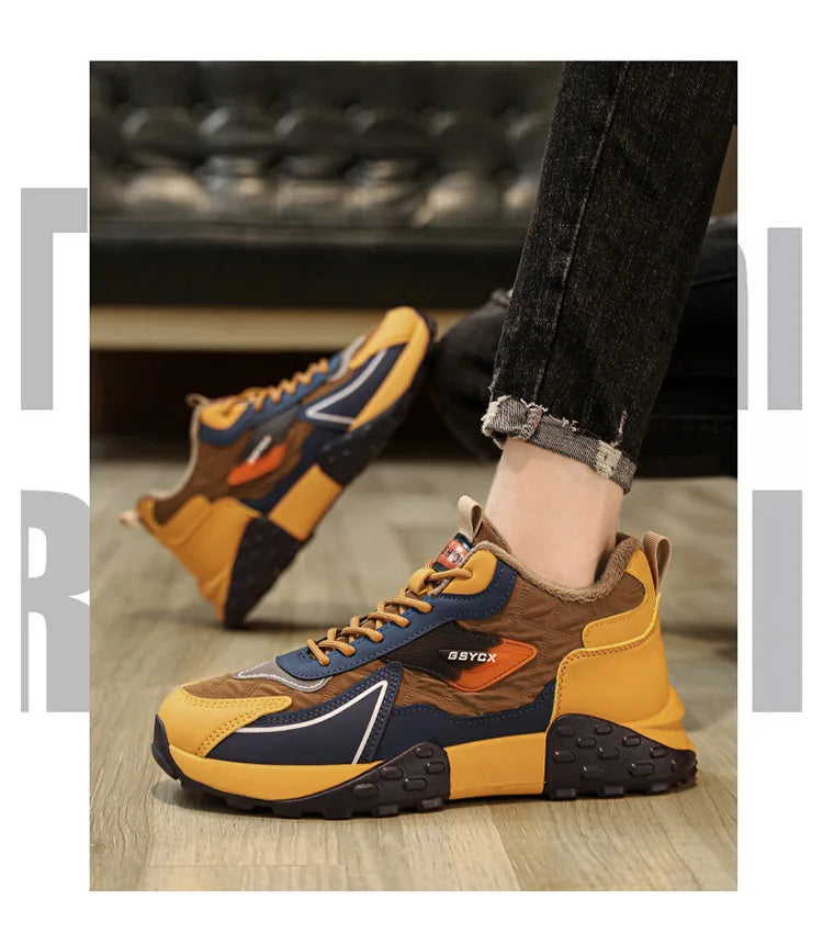 New Sneakers Shoes for Men Luxury Platform Male Sneakers High Quality Casual Running Shoes Winter Plus Size Cotton Man Shoes