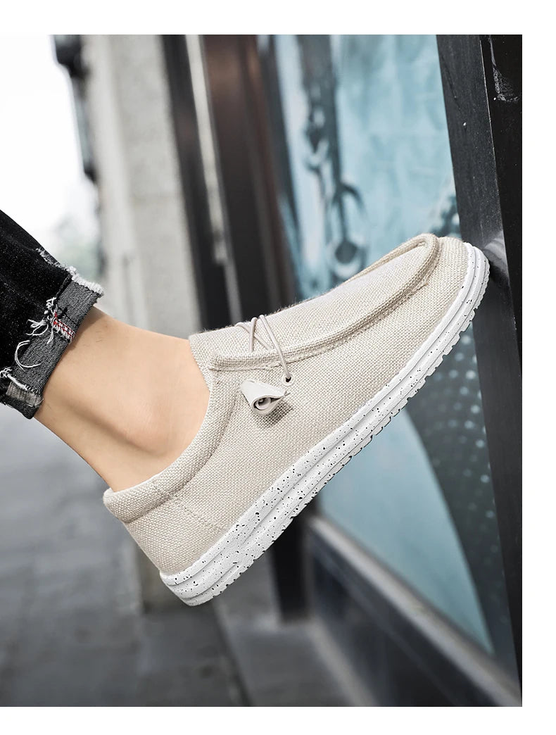 Men Casual Shoes Breathable Lightweight Slip-On Flats Simple Comfortable Solid Color Soft Sole Shoes Men Shose For Sale Loafers