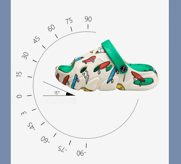 2025 Kids' Summer Sandals Non-Slip Soft Sole Chunky Slides for Boys Girls Breathable Outdoor Beach Shoes Thick Cushioned Soles