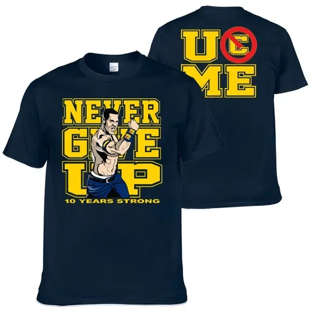 John Cena Wrestling Men's T-Shirt Summer Outdoor Sports Fitness Unisex Tops Casual O-Neck Short Sleeve Tee Casual Men Clothing