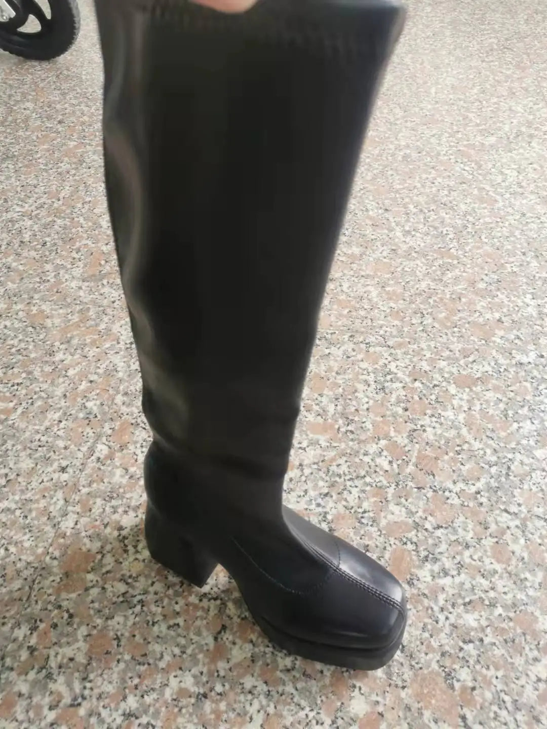 Boots for Women 2022 Knee High Shoes on Platform Heels Punk Style Autumn Winter Chunky Gothic Plus Size Sexy Pole Dance Luxury