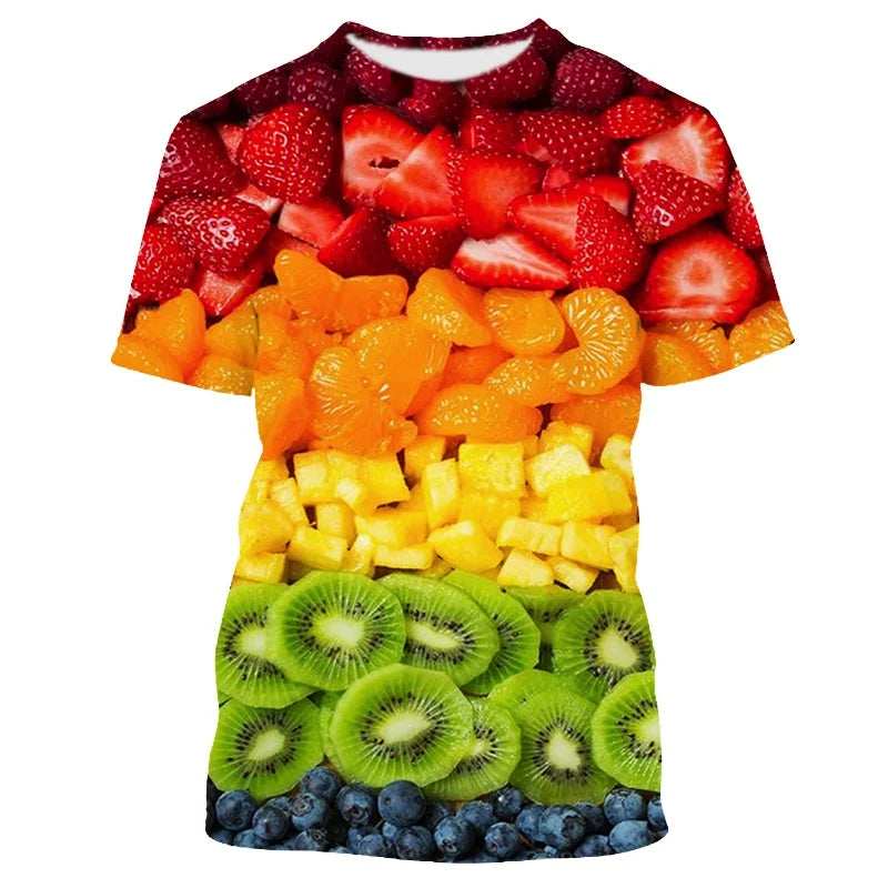 New Summer Strange Delicious Fruit Graphic 3D Print T-Shirts Men Women Funny T Shirt Short Sleeve Oversized Tee Top Kid Clothing