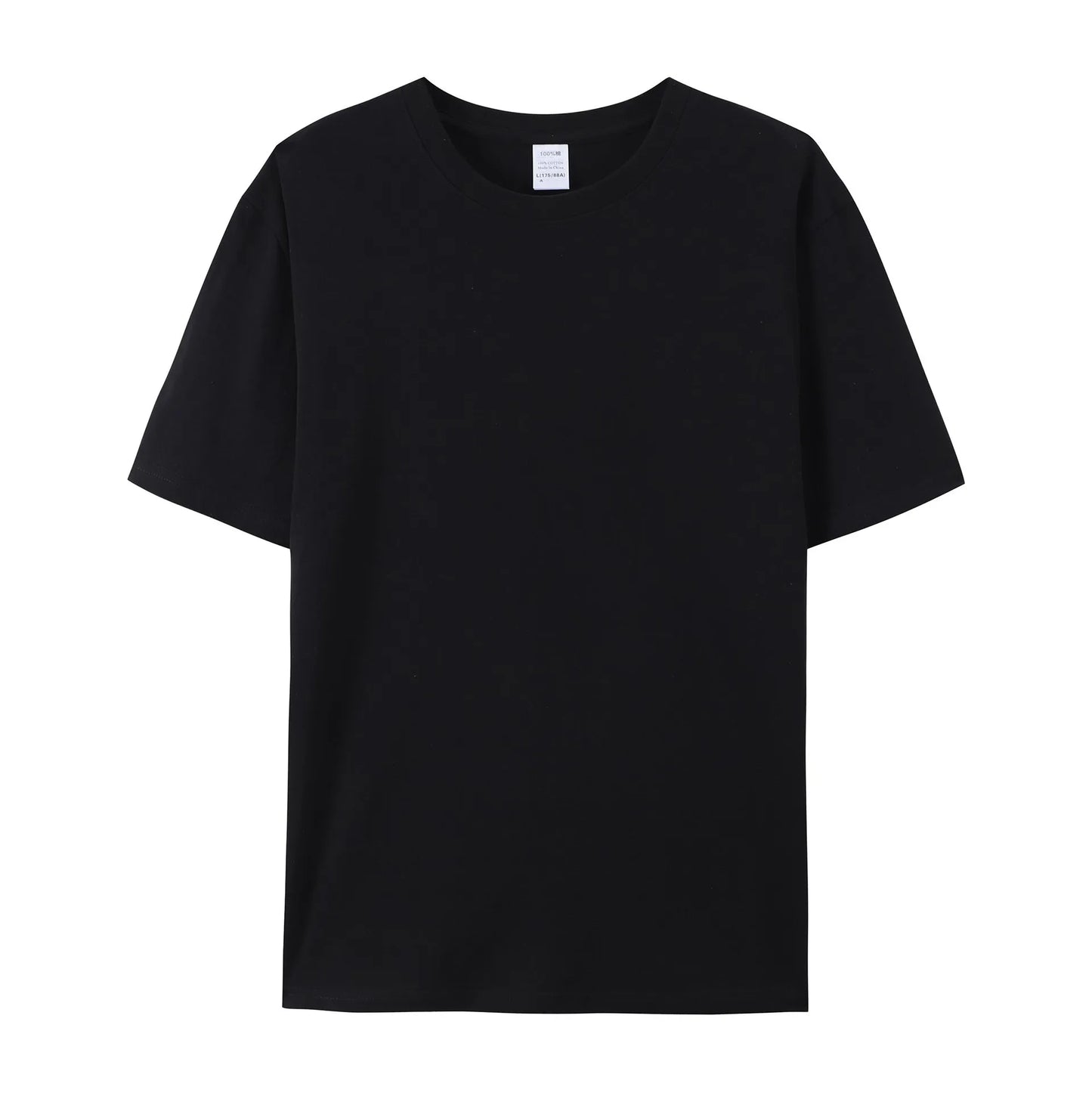180g Solid Color 100% Cotton Men T Shirt Hip-Hop Cotton T-shirt O-neck Summer Male Causal Tshirts Fashion Loose Tees SD0021