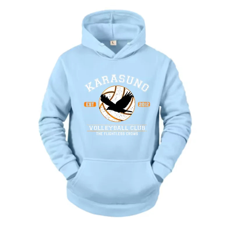 Japanese Tokyo Anime Haikyou Hoodie Men's Fun Pattern Street Fashion Men's Sportswear Autumn/Winter Suitable for Both Men/Women