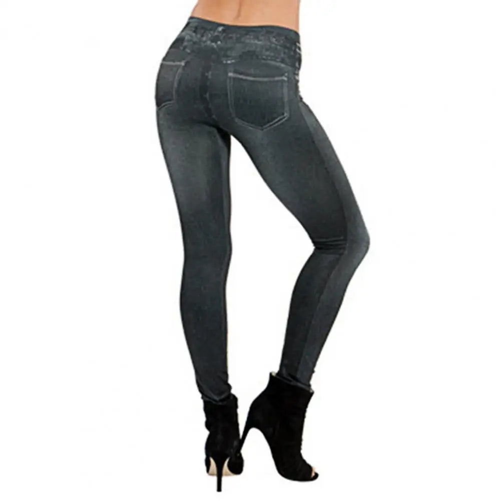 Fashion Women Jeans Stretch Breathable Skin-friendly Stretch Denim Pencil Pants