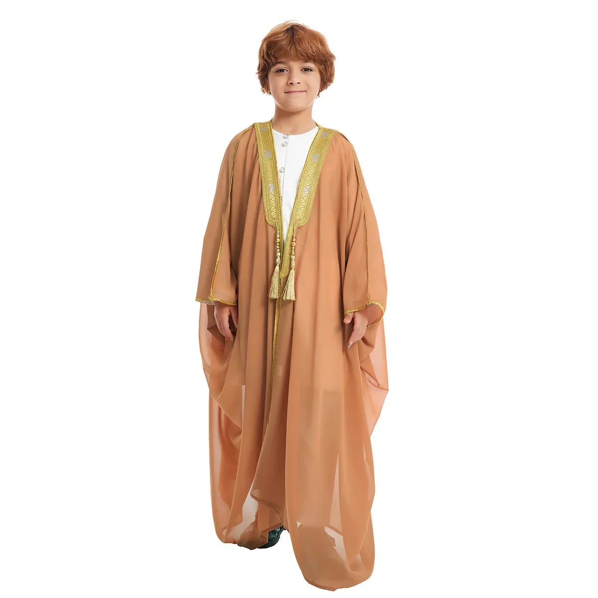 Eid Kids Boys Robe Muslim Dress Children Open Abaya Prayer Kaftan Ramadan Morocco Jubba Modest Islamic Dubai Saudi Abaya Thobe