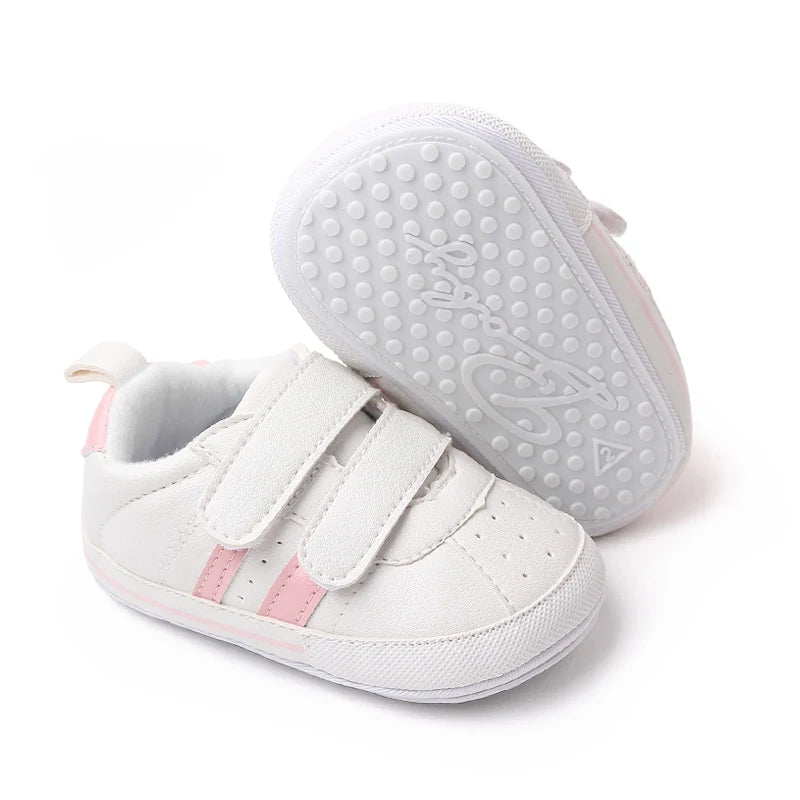 White Sneakers With Soft Soles Children's Sports Shoes For Spring/Autumn New Style Suitable For Both Boys And Girls Baby Shoes