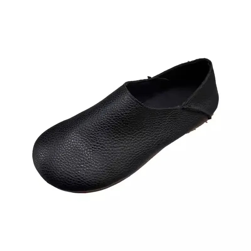 2025 New Women's Single Shoes Summer New Round Head Shallow Mouth Casual Comfortable Soft Sole Wear-resistant Shoes