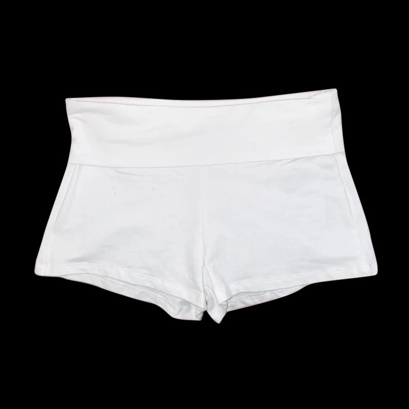 Y2K Casual low-rise Summer shorts for women Sporty style shorts Embroidered monogram print tight hot pants Kawaii Streetwear emo