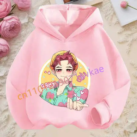 Autumn Tracksuit Hood Sportswear Long Sleeve Pullover Kids Clothing Hot K-pop Demon Hunters Hoodies Girl Thin Hooded Sweatshirt