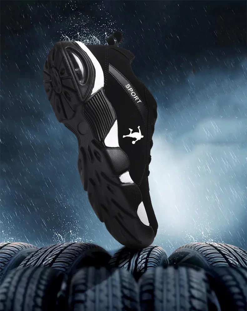 Men's Sneakers 2025 New Men Shoes Outdoor Waterproof Sneakers Non Slip Comfortable Walking Black Sports Shoes for Men