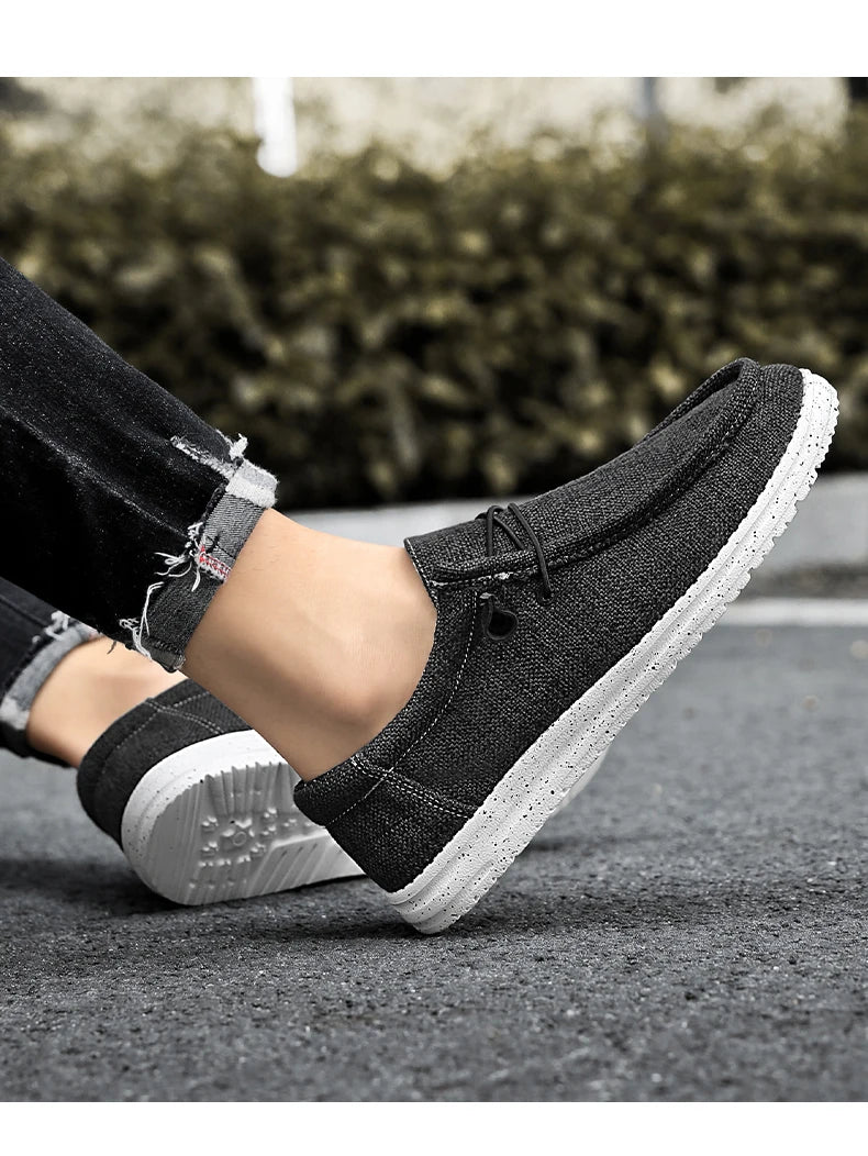 Men Casual Shoes Breathable Lightweight Slip-On Flats Simple Comfortable Solid Color Soft Sole Shoes Men Shose For Sale Loafers