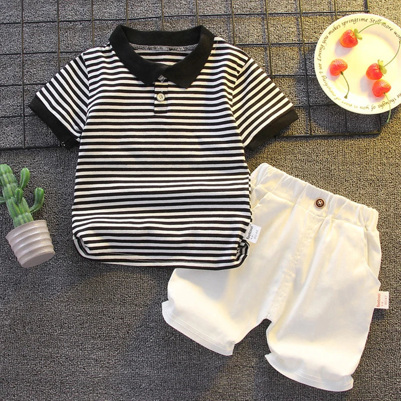 Children Clothing mother Kids Clothes Children's Sets Boys T-shirt Shorts Summer Cotton Short sleeve fashion Suit2PCS