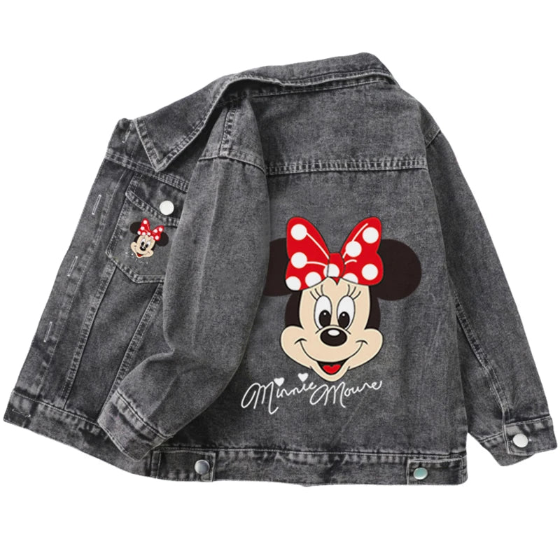 Children Clothing Sets Spring Autumn Baby Boys Girls Mickey Mouse Minnie Cotton Denim Jacket Coat + Jeans Pants 2pce Casual Suit