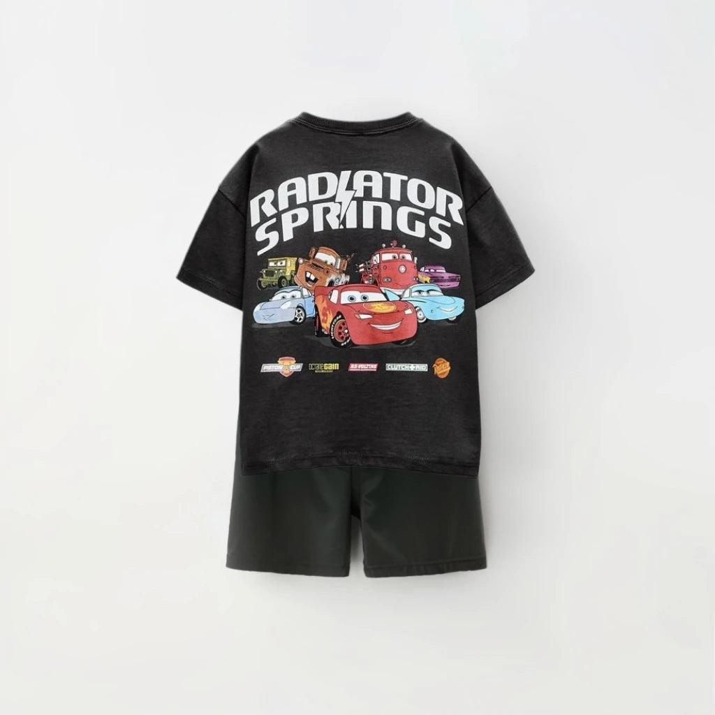 Stitch T Shirt Blue Shorts Fashion Casual Clothing Boys Baby Lovely Tees Simple All-match Shorts 2 Piece Set Summer Infant Wear