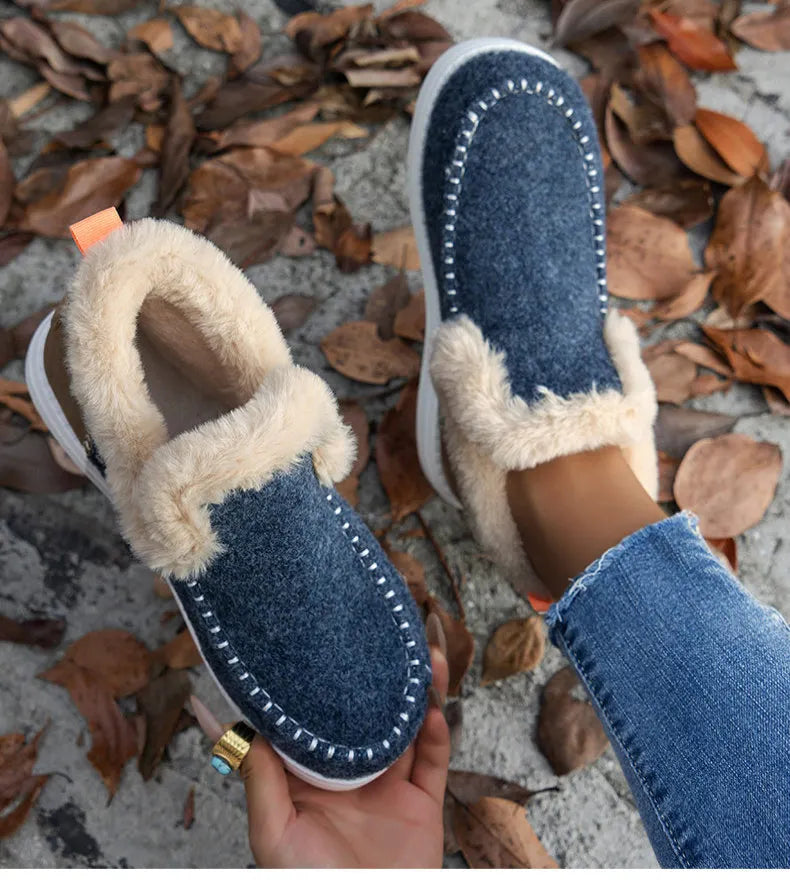 Boots 2025 Winter Shoes For Woman Fur Botas Mujer Casual Women's Ankle Boots Winter Footwear Female Rubber Snow Boots For Women