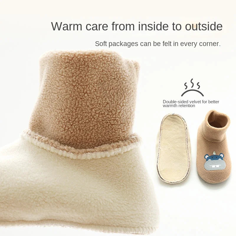 Baby Socks Shoes Infant Cute Cartoon Kids Boy Shoes Soft Rubber Sole Child Floor Sneaker BeBe Booties Toddler Girls First Walker