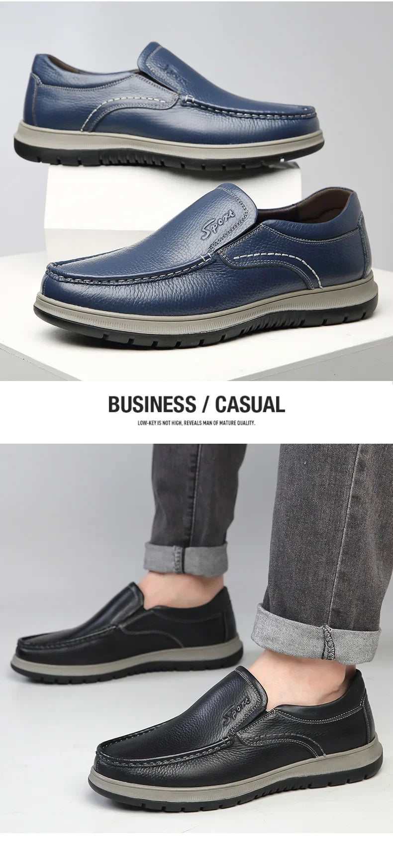 Casual Shoes For Men Flat Platform Walking Shoes Outdoor Footwear Loafers Breathable Sneakers Handmade Shoes Genuine