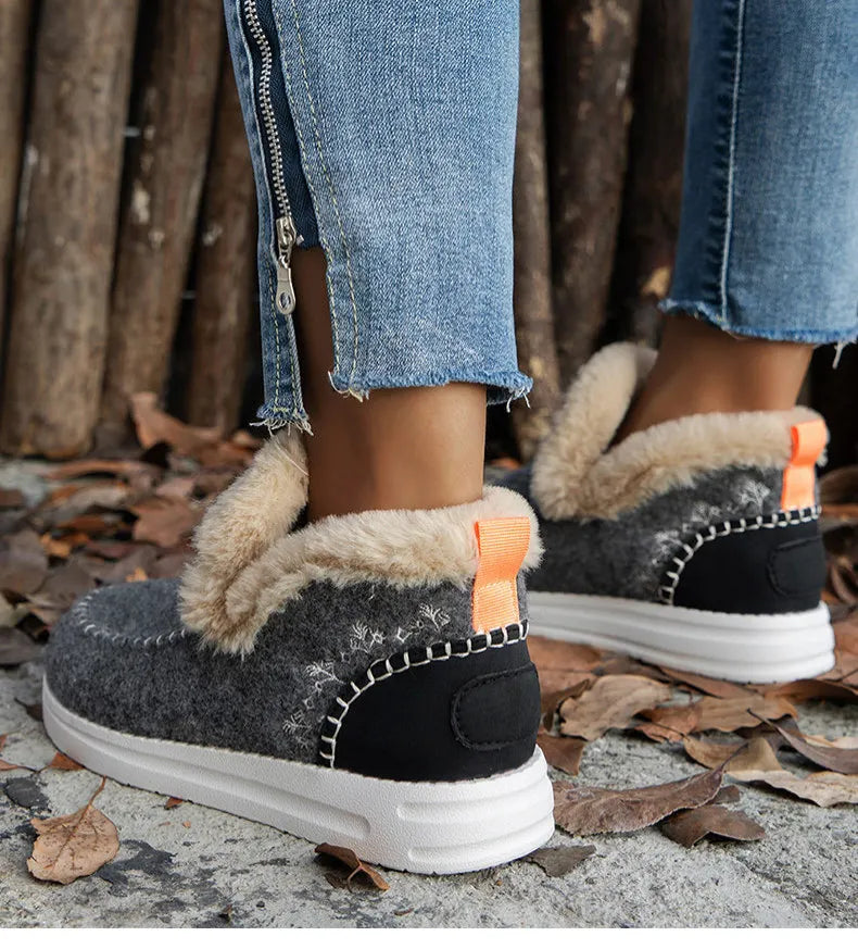 Boots 2025 Winter Shoes For Woman Fur Botas Mujer Casual Women's Ankle Boots Winter Footwear Female Rubber Snow Boots For Women