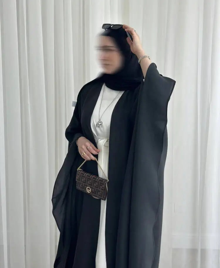 New Mother and Daughter Abaya Dubai Muslim Women Kids Girls Maxi Dress 2pcs Set Eid Djellaba Jalabiya Turkey Kimono Islamic Robe