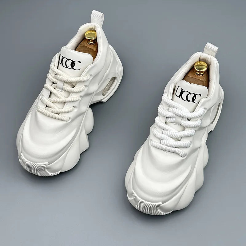 Men's High Quality Sneakers New Comfortable Leather Platform Shoes Outdoor Fashion All-match Mens Casual Shoes Кроссовки Мужские