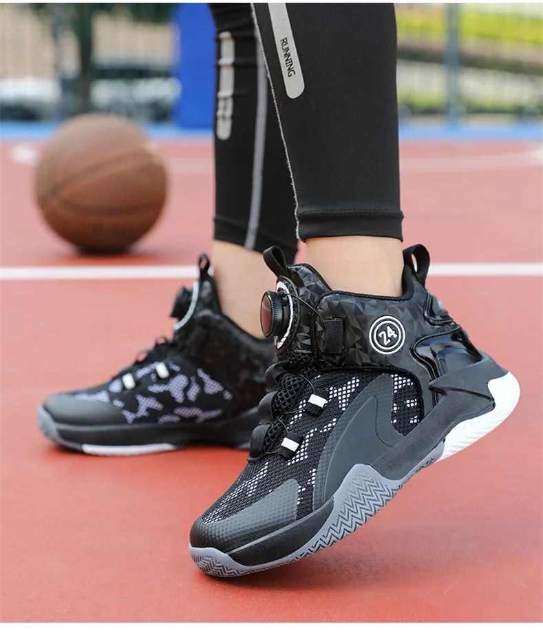 Kids Basketball Shoes Boys Sneakers Non-slip Child Trainer Basket Shoes Outdoor Children Sport Shoes