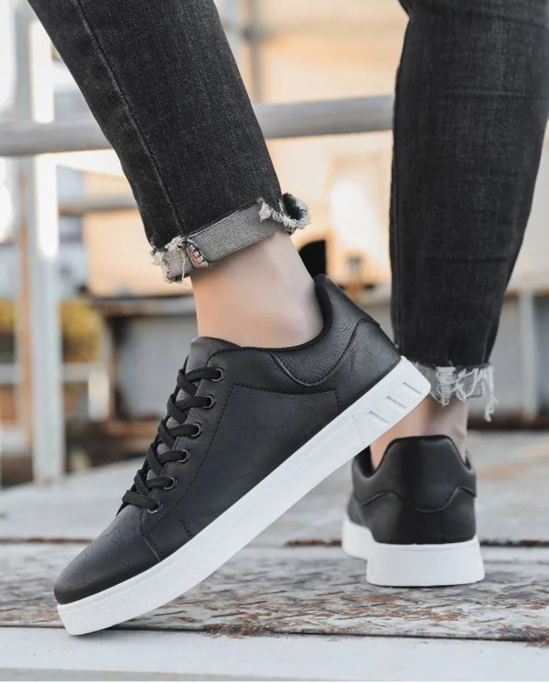 2025 Spring Classic Men Leather Casual Shoes Cross-border Hot Sale Versatile Man Sneakers Loafers Fashion Large Size Board Shoes