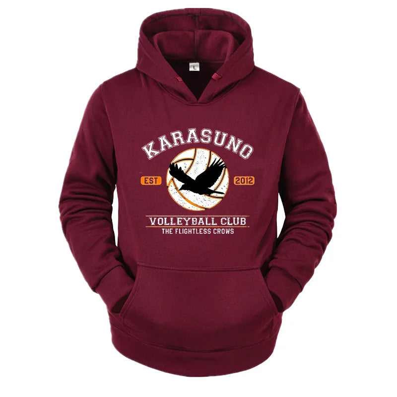 Japanese Tokyo Anime Haikyou Hoodie Men's Fun Pattern Street Fashion Men's Sportswear Autumn/Winter Suitable for Both Men/Women