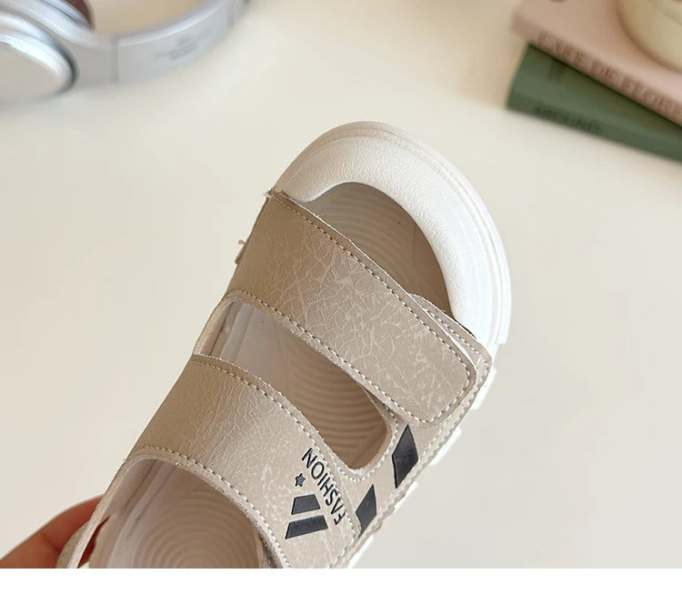 Kids Sandals Children Summer Beach Shoes for Boys Girls Toddlers Little Boy Sandals Fashion 2025 New Toes-covered Anti-kick Soft