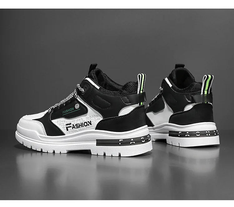 Men's Casual Boots Stylish Thick-soled Non-slip Hiking Boots Breathable High-top Sneakers Ankle Boots for Men Bottes Pour Hommes