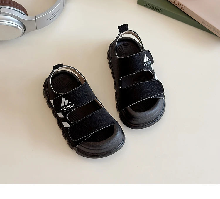 Kids Sandals Children Summer Beach Shoes for Boys Girls Toddlers Little Boy Sandals Fashion 2025 New Toes-covered Anti-kick Soft