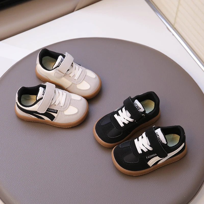 Children's Sneakers 1-8 Years Old Beige Lightweight Boys Girls Casual Shoes Four Seasons Black Soft Non-slip Kids Single Shoes