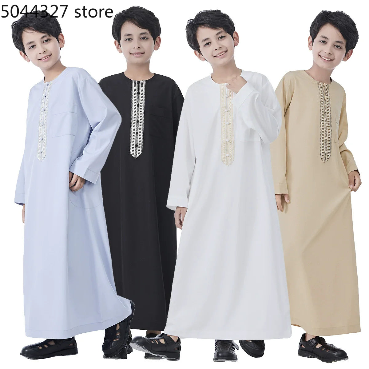 Muslim Boys Robe Gown Saudi Djellaba Pocket Arabia Abaya Kaftan Jubba Thobe Islam Eid Ramadan Djellaba Morocco Caftan Abayas