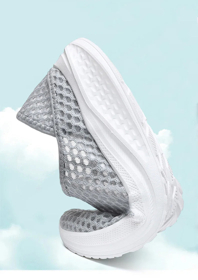 Women Shoes Loafers Light Walking Breathable Summer Comfortable Casual Shoes Women Sneakers  Black Whitezapatillas de mujer