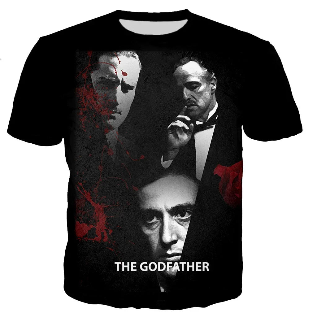 The Godfather Movie 3D Print T-Shirts Summer Men Women Casual Fashion Oversized Short Sleeve T Shirt Kids Tees Tops Man Clothing