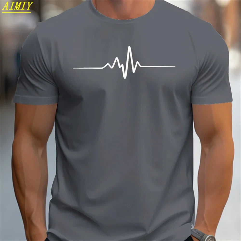 Fashion Summer 3D Stripe Letter Print Men's T Shirt Hip Hop Trend Harajuku Streetwear Casual O-neck Oversized T-shirts Men Tops