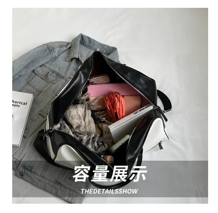 Large Capacity PU Zipper Travel Bag 2025 New High Quality Brand Simplicity Waterproof Luxury Leisure Vacation Luggage Bag