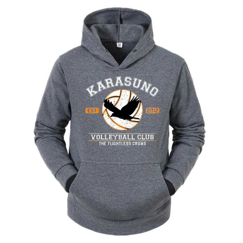 Japanese Tokyo Anime Haikyou Hoodie Men's Fun Pattern Street Fashion Men's Sportswear Autumn/Winter Suitable for Both Men/Women
