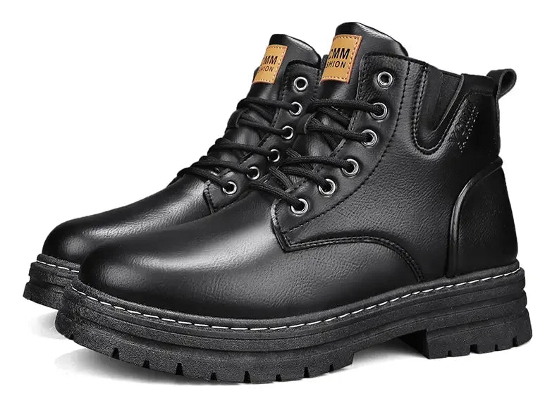 Boots Men All Season Outdoor Work Shoes Anti Slip and Comfortable Black Ankle  Boots Fashionable British Casual Denim Boots 2025