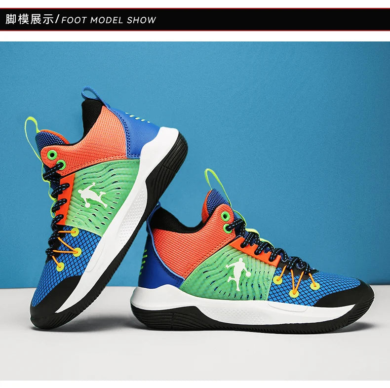 Brand Basketball Shoes For Kids Sneakers Non-Slip Cushion Boys Basketball Sneakers Sports Shoes Comfortable Children's Sneakers