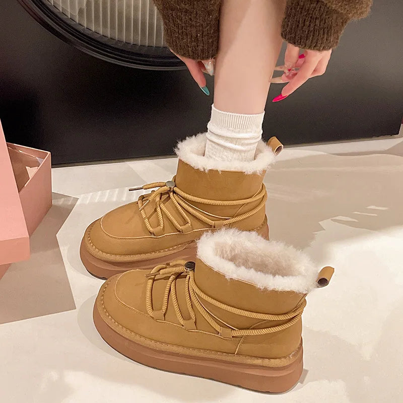 Women's Boots Autumn  Australia Female Shoes Luxury Designer Winter Footwear Boots-Women Snow Ladies Fashion Lolita 2024