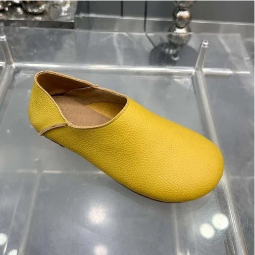 2025 New Women's Single Shoes Summer New Round Head Shallow Mouth Casual Comfortable Soft Sole Wear-resistant Shoes