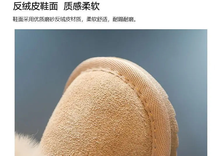 Botas Para Niña Plush Kid Snow Boot Winter Warmth Baby Walking Shoe Thick Boy Girl Cotton Shoe Soft Soled Child Shoe Padded Boot