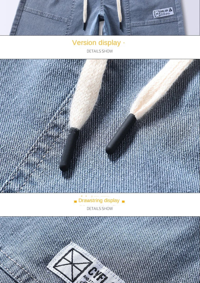 Men's Jeans Korean Fashion Loose Spring Autumn 2022 New Style Tied Leg Track Men's Casual Workwear Harem Streetwear Pants Men