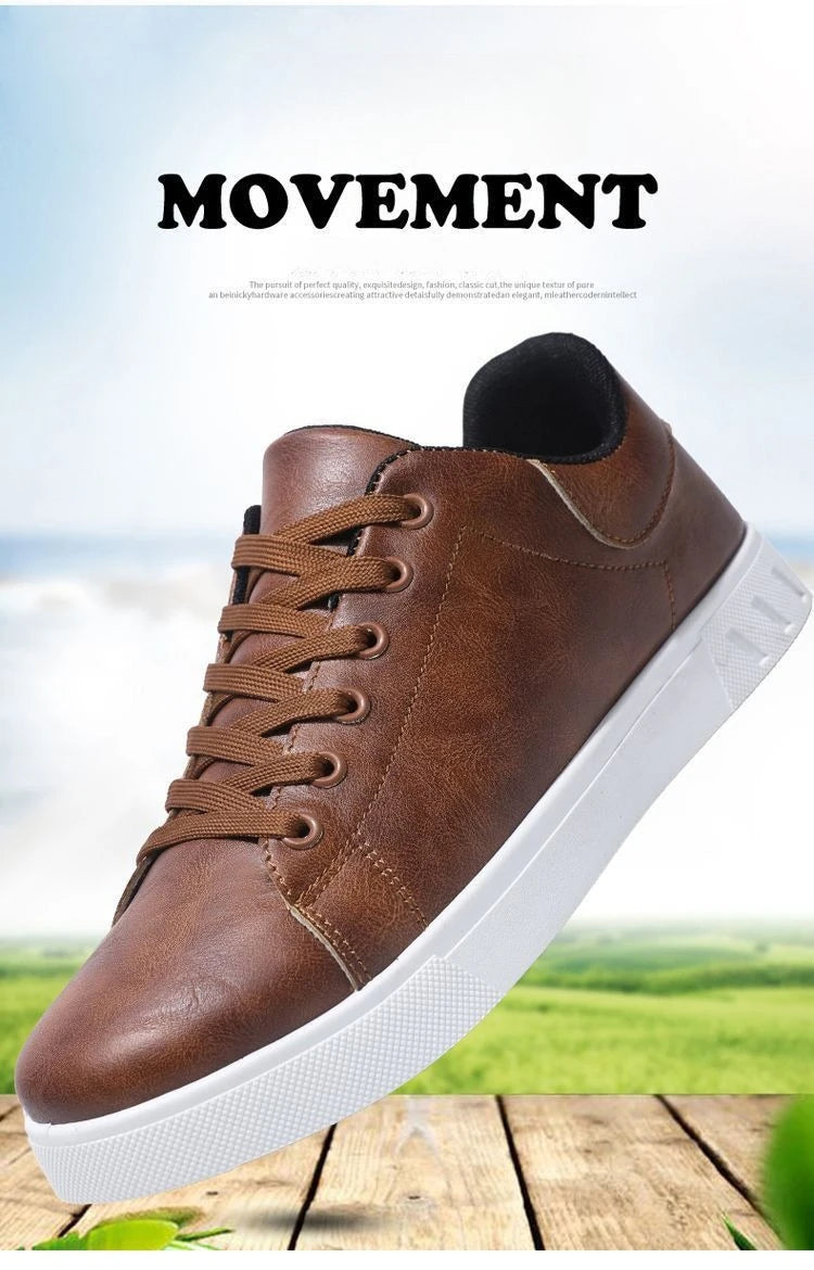 Casual Shoes Loafers British Leather Sneakers Flats Shoes Classic Men Leather Shoes Spring Summer New Trendy All-match Platform