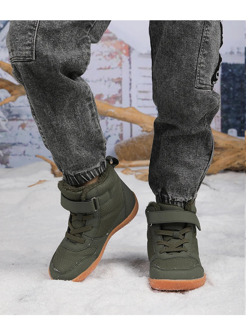 Kids Barefoot Snow Boots Winter Warm Boots for Girls Boys Outdoor Walking Non-slip Children's Shoes Girls' Boy Shoes Sneakers