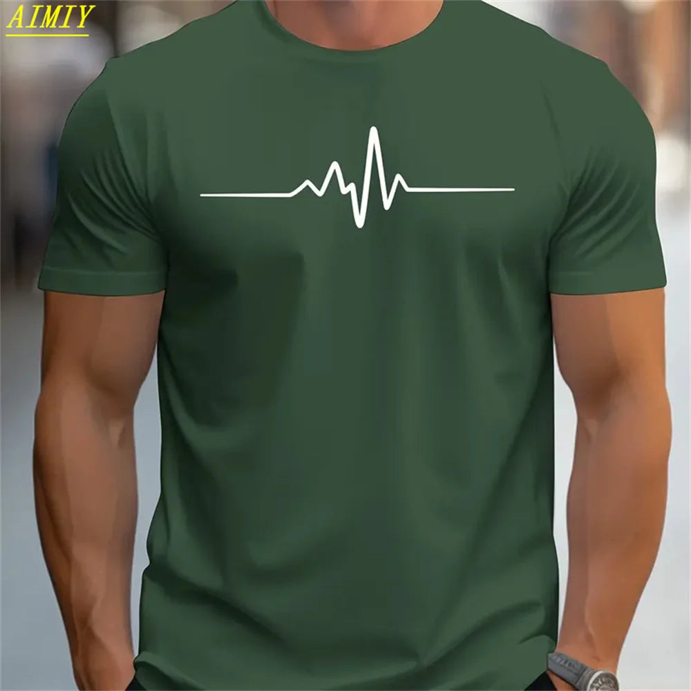 Fashion Summer 3D Stripe Letter Print Men's T Shirt Hip Hop Trend Harajuku Streetwear Casual O-neck Oversized T-shirts Men Tops