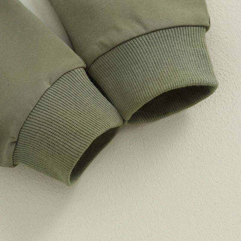 Pudcoco Baby Boys Outfits Newborn Letter Print Round Neck Long Sleeve Sweatshirt and Drawstring Pants Set Infant Pants Suits